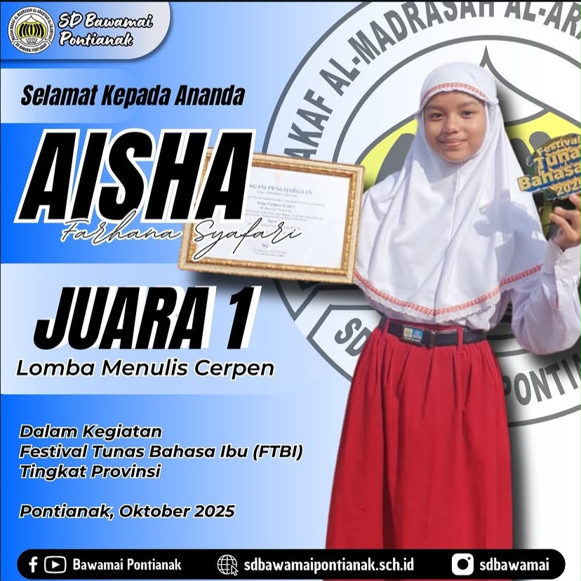 Juara 1 Lomba Menulis Cerpen Festival Tunas Bahasa Ibu (FTBI)